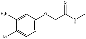 2-(3-Amino-4-bromo-phenoxy)-N-methyl-acetamide, 1387566-08-6, 结构式