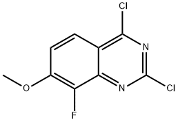 2,4-dichloro-8-fluoro-7-methoxyquinazoline Struktur