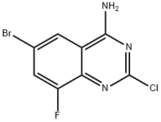 6-bromo-2-chloro-8-fluoroquinazolin-4-amine Struktur