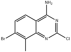 7-bromo-2-chloro-8-methylquinazolin-4-amine Struktur