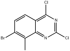 7-溴-2,4-二氯-8-甲基喹唑啉 结构式