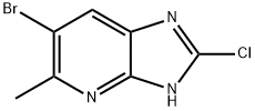 6-bromo-2-chloro-5-methyl-1H-imidazo[4,5-b]pyridine 结构式