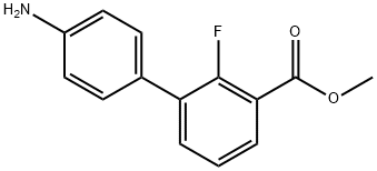 [1,1'-Biphenyl]-3-carboxylic acid, 4'-amino-2-fluoro-, methyl ester Structure