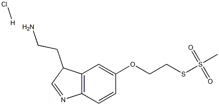 2-[5-(2-methylsulfonylsulfanylethoxy)-3H-indol-3-yl]ethanamine:hydrochloride Struktur