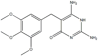2,6-diamino-5-[[3,4,5-tri(methoxy)phenyl]methyl]-1H-pyrimidin-4-one, 1391053-67-0, 结构式