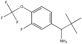 1-[3-FLUORO-4-(TRIFLUOROMETHOXY)PHENYL]-2,2-DIMETHYLPROPYLAMINE,1391221-10-5,结构式