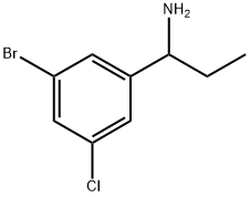 1-(5-BROMO-3-CHLOROPHENYL)PROPYLAMINE,1391299-00-5,结构式