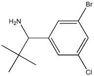 1-(3-BROMO-5-CHLOROPHENYL)-2,2-DIMETHYLPROPAN-1-AMINE 结构式
