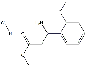 (S)-3-氨基-3-(2-甲氧基苯基)丙酸甲酯盐酸盐,1391398-83-6,结构式