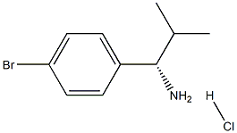 (S)-1-(4-ブロモフェニル)-2-メチルプロパン-1-アミン塩酸塩 化学構造式