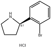 (R)-2-(2-溴苯基)吡咯烷盐酸盐,1391485-18-9,结构式