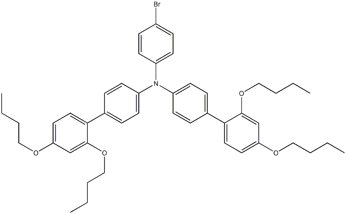 bis(2',4'-dibutoxy-[1,1'-biphenyl]-4-yl)4-bromophenylamine 结构式