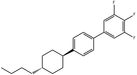 反式丁基环己基3.4.5-三氟联苯,139215-67-1,结构式