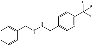 1-benzyl-2-(4-(trifluoromethyl)benzyl)hydrazine Struktur