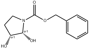benzyl (CIS)-2,3-dihydroxypyrrolidine-1-carboxylate 化学構造式