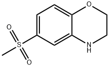 6-methanesulfonyl-3,4-dihydro-2H-1,4-benzoxazine Struktur