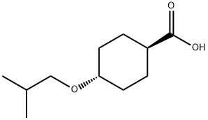 Cyclohexanecarboxylic acid, 4-(2-methylpropoxy)-,trans- Struktur