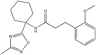 3-(2-methoxyphenyl)-N-[1-(3-methyl-1,2,4-oxadiazol-5-yl)cyclohexyl]propanamide Structure
