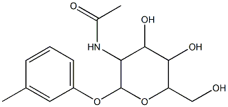 N-[4,5-dihydroxy-6-(hydroxymethyl)-2-(3-methylphenoxy)oxan-3-yl]acetamide Structure
