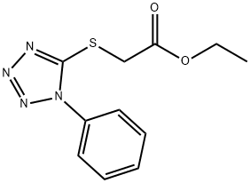 ethyl 2-((1-phenyl-1H-tetrazol-5-yl)thio)acetate Struktur
