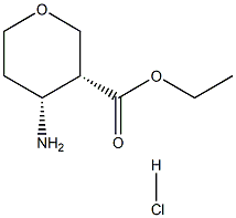 (3R,4R)-4-氨基四氢-2H-吡喃-3-羧酸乙酯盐酸盐 结构式