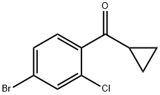 (4-BROMO-2-CHLOROPHENYL)(CYCLOPROPYL)METHANONE 结构式