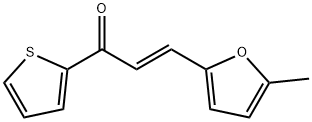 (2E)-3-(5-methylfuran-2-yl)-1-(thiophen-2-yl)prop-2-en-1-one Struktur