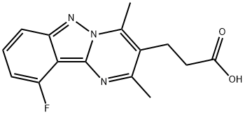3-{10-Fluoro-2,4-dimethylpyrimido[1,2-b]indazol-3-yl}propanoic acid Structure