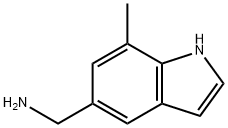(7-methyl-1H-indol-5-yl)methanamine, 1401726-44-0, 结构式