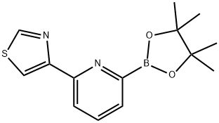 4-(6-(4,4,5,5-tetramethyl-1,3,2-dioxaborolan-2-yl)pyridin-2-yl)thiazole,1402165-89-2,结构式