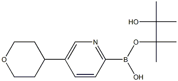 5-(Tetrahydropyran-4-yl)pyridine-2-boronic acid pinacol ester Struktur