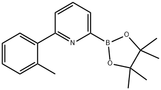 2-(4,4,5,5-tetramethyl-1,3,2-dioxaborolan-2-yl)-6-(o-tolyl)pyridine Struktur
