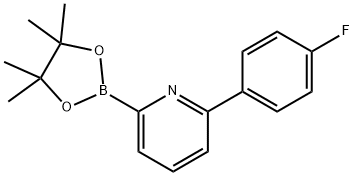2-(4-fluorophenyl)-6-(4,4,5,5-tetramethyl-1,3,2-dioxaborolan-2-yl)pyridine,1402172-87-5,结构式