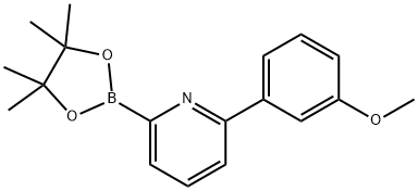 2-(3-methoxyphenyl)-6-(4,4,5,5-tetramethyl-1,3,2-dioxaborolan-2-yl)pyridine 结构式