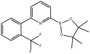 2-(4,4,5,5-tetramethyl-1,3,2-dioxaborolan-2-yl)-6-(2-(trifluoromethyl)phenyl)pyridine,1402233-64-0,结构式