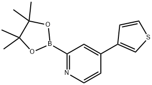 2-(4,4,5,5-tetramethyl-1,3,2-dioxaborolan-2-yl)-4-(thiophen-3-yl)pyridine|
