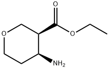 (3S,4S)-ethyl 4-aminotetrahydro-2H-pyran-3-carboxylate 化学構造式
