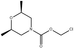 (2R,6S)-chloromethyl 2,6-dimethylmorpholine-4-carboxylate 结构式