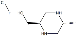 ((2R,5R)-5-甲基哌嗪-2-基)甲醇盐酸盐 结构式