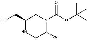 (2R,5R)-tert-butyl 5-(hydroxymethyl)-2-methylpiperazine-1-carboxylate Structure