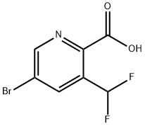 3-Difluoromethyl-5-bromo-2-pyridinecarboxylic acid Struktur