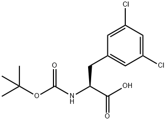 2-((叔丁氧基羰基)氨基)-3-(3,5-二氯苯基)丙酸, 1404732-49-5, 结构式