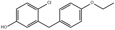 4-氯-3-(4-乙氧基苄基)苯酚, 1408077-50-8, 结构式