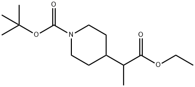 tert-butyl 4-(1-ethoxy-1-oxopropan-2-yl)piperidine-1-carboxylate Structure