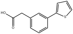 2-(3-(thiophen-2-yl)phenyl)acetic acid Struktur