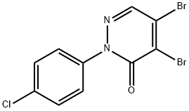 4,5-Dibromo-2-(4-chloro-phenyl)-2H-pyridazin-3-one 化学構造式