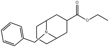 9-Azabicyclo[3.3.1]nonane-3-carboxylic acid, 9-(phenylmethyl)-, ethyl ester Structure