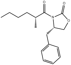 (4S)-4-benzyl-3-[(2R)-2-methylhexanoyl]-1,3-oxazolidin-2-one,1415133-35-5,结构式
