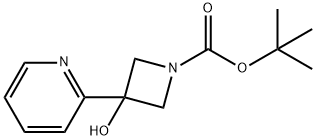 3-羟基-3-(吡啶-2-基)氮杂环丁烷-1-羧酸叔丁酯 结构式