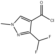 1H-Pyrazole-4-carbonyl chloride, 3-(difluoromethyl)-1-methyl-,141573-96-8,结构式